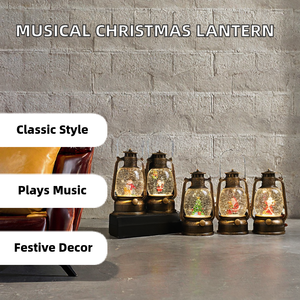 Lanterne boule à neige de Noël, adorable ornement décoratif de Noël pour la décoration intérieure, cadeau festif - Product Image 2