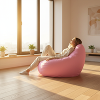 Canapé paresseux moderne et minimaliste, confortable, inclinable, grand format, fauteuil poire en tissu avec housse amovible, rembourrage en EPS