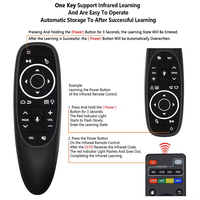 Control Remoto Inalámbrico G10S Pro 2.4G de Alta Calidad con 7 Retroiluminaciones, Control por Voz, Mouse Aéreo con Giroscopio y Aprendizaje IR