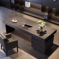 Table de direction moderne-Bureau minimaliste en métal MDF en acier Design de bureau d'ordinateur convertible élégant pour l'atelier de bureau à domicile et d'hôtel