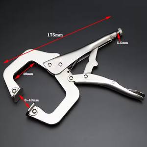 <span class=keywords><strong>Pince</strong></span> pivotante industrielle en acier allié <span class=keywords><strong>Pince</strong></span> Tenon Pad Outil de travail du bois Localisateur de fixation <span class=keywords><strong>Pince</strong></span> <span class=keywords><strong>à</strong></span> souder Étau Mâchoire de verrouillage Poignée de menuiserie - Product Image 6