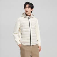 Doudoune tendance pour homme, veste d'hiver décontractée, style streetwear, avec fermeture éclair intégrale et capuche, doudoune ultra légère pour l'extérieur
