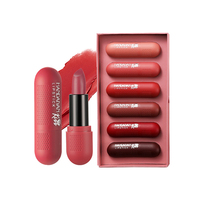 HANDAIYAN marque privée 6 pièces Mini rouge à lèvres Kit cosmétiques boîte-cadeau Lip Glaze hydratant rouge à lèvres ensemble