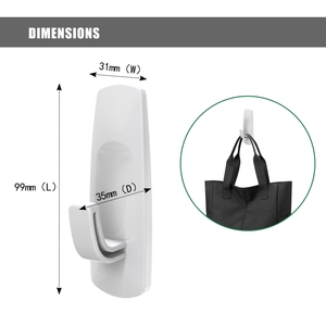 Prodigy HS51 - Perchero Adhesivo de PVC Extraíble con 2 Ganchos, Ecológico, Multifuncional, Montaje en Pared con Tornillos, Fácil Instalación - Product Image 6