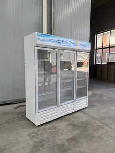 Refrigerador Vertical de Bebidas con Enfriamiento Directo de Gran Capacidad y 3 Puertas para Supermercado - Product Image 5