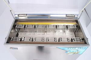 เครื่องซีลสูญญากาศแบบกึ่งอัตโนมัติขนาดเล็ก 2 กก. สำหรับบรรจุภัณฑ์ชา ไก่ เนื้อ ชีส ข้าว เบรดเจอร์ แฮม อาหารทะเล - Product Image 5