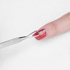 Instrument de soin personnel en acier inoxydable à double tête, grattoir à ongles réutilisable, pousse-cuticules professionnel durable pour salon - Product Image 4