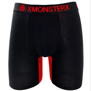 Underwear Factory Directly Custom Desgin Long Men's Mid Waisted Bamboo Underwear Boxer Briefs