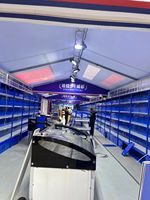 Étagères gondole double face supports en métal pour magasins led éclairé bouteille d'alcool présentoir meubles pour magasins
