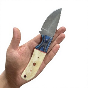 Couteaux Rajput à lame fixe en acier Damas, manche en bois Pakka bleu, garantie de 3 ans - Personnalisable pour la chasse - Product Image 3