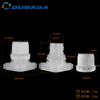 Capuchon anti-déversement en plastique Oudaya 15 mm avec logo personnalisé, taille et couleur personnalisables pour poche à bec verseur Doypack, emballage alimentaire