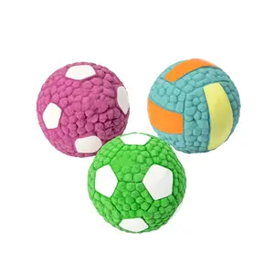 Pet ürünleri lateks ses topu serisi futbol voleybol interaktif rahatlama sıkıntı ve bite kabartma molar köpek oyuncaklar