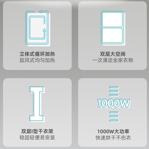 เครื่องอบผ้าแบร์ รุ่นเล็ก HGJ-B10V1 ขนาด 11-15 กก. ใช้ไฟฟ้า สำหรับใช้ในบ้าน - Product Image 3