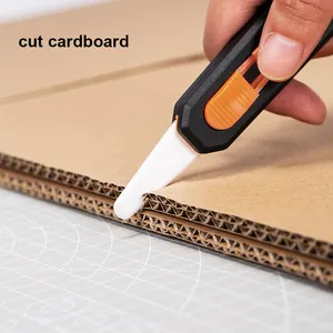 Midia faca de segurança para cortar caixa de cerâmica, faca multifuncional multifuncional para abrir caixa com borda de dente de serra, faca de bolso multifuncional para corte de papel