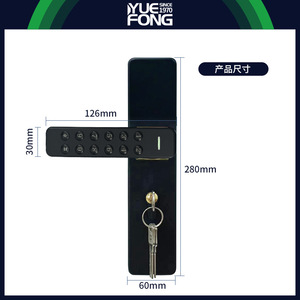 Cerradura Inteligente Yuefeng Maishi de Aleación de Aluminio Negra con Desbloqueo por Contraseña para Puerta de Madera, Uso en Dormitorios - Product Image 4