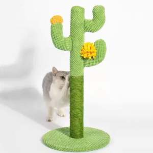 Árbol rascador sostenible estilo cactus para gatos con poste de sisal integrado, juguete adorable para mascotas, suministros para gatitos. - Product Image 5