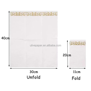 Deluxe Super Soft 1/6 1ply tovaglioli di carta con Logo personalizzato tovaglioli di carta airlone spessa per sala <span class=keywords><strong>da</strong></span> <span class=keywords><strong>pranzo</strong></span> - Product Image 3