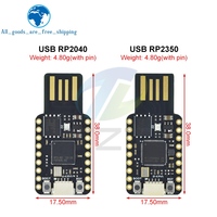 RP2040-USB RP2350-USB Papan Pengembangan Mini 4MB/16MB Flash Dual-Core RP2350A RP2040 520KB SRAM untuk Raspberry Pi PICO2