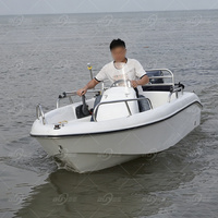 Petit Mini Yacht de Luxe 4 Places 360 en Fibre de Verre 3,6m Yacht de Sport Bateau de Pêche pour Lac, Rivière et Offshore