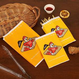 Sac en papier personnalisé biodégradable et recyclable pour frites, poulet frit, burgers et poisson frit – Idéal pour la vente ambulante - Product Image 4