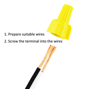 18-10AWG Padrão 100pcs HP11 Amarelo Fio Elétrico Torção Asa Porca Conectores - Product Image 3