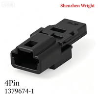 Connecteur de câblage mâle 4P TE 1379674-1 12V pour faisceau automobile, accessoires de véhicule, bornes PBT noires