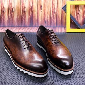 Zapatos de Vestir Transpirables para Hombre, Mocasines Retro de Estilo Nuevo, Talla Grande, de Cuero Genuino, Hechos a Mano, Casuales, de Gamuza - Product Image 1