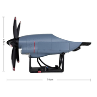 Modèle de Moteur d'Avion C130 Rotatif en Impression 3D Créative, Ornement de Table avec Effet d'Éclairage, 30x20x20cm, Vitrine de Collection