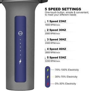 Pistola de masaje muscular profundo, alta calidad, vibración, inalámbrica, para masaje corporal - Product Image 4