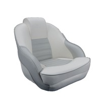 Siège de bateau marin de luxe - Chaise de capitaine ergonomique avec vinyle résistant aux UV pour ponton, yacht et bateau de pêche