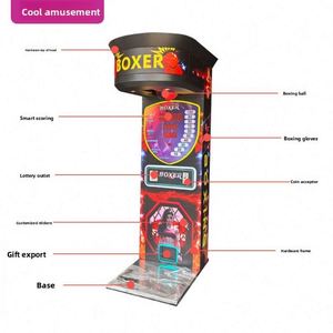 Boxing <b>Machine</b> Dragon Warrior <b>Punch</b> Game with LED Cabinet Coin Payment English for Shopping Mall Boxer Contest - Product Image 1