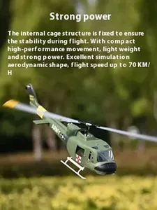 เฮลิคอปเตอร์ Uh-1 <span class=keywords><strong>Huey</strong></span> V3 แบบพร้อมบิน (RTF) เครื่องจำลองควบคุมระยะไกล รุ่น 470 พร้อมระบบ GPS H1 ของขวัญสำหรับเด็กผู้ชาย - Product Image 3