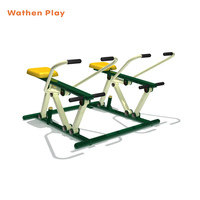 Machine elliptique d'extérieur pour deux personnes en acier galvanisé résistant, écologique et durable, équipement de fitness pour salle de sport, prix de gros