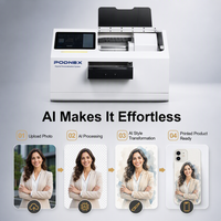 Impresora Digital Automática de Inyección de Tinta UV CMYK Todo en Uno PodNEX A3 DX7, 2400 DPI, para Impresión de Carcasas de Plástico para Teléfonos/AirPods, Compatible con Android