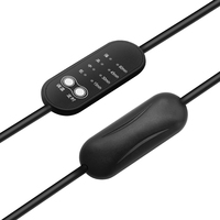 Câble d'alimentation USB vers DC 3.5/1.35 avec minuterie de contrôle de la température, cordon d'alimentation pour produit de chauffage électrique, rallonge de câble d'alimentation