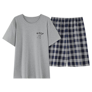 Ropa de casa para exteriores, <span class=keywords><strong>pijamas</strong></span> con estampado de cachorro de dibujos animados para <span class=keywords><strong>hombre</strong></span>, pantalones de manga corta, holgados, informales, frescos para <span class=keywords><strong>verano</strong></span> - Product Image 2