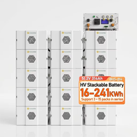 Sistem Baterai Lithium Phosphate HV Stackable GRB51.2-314Ah 16-241kWh dengan Smart BMS CAN RS485 4G WiFi untuk Penyimpanan Energi