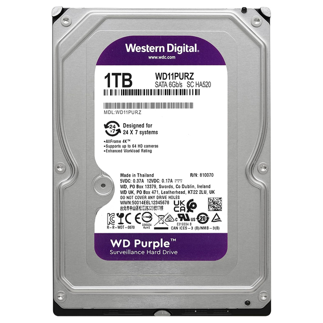 Original NEW HDD 1TB/2TB/3TB/4TB/6TB/8TB WD WD43PURZ WD85PURZ Purple Security Hard Disk Driver 3.5-inch SATA Port