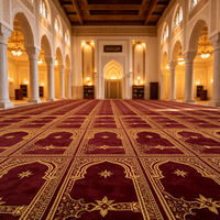 Tapis de prière linéaire sur mesure de largeur standard, absorption acoustique, mur à mur, directement de l'usine, pour projets commerciaux de mosquées