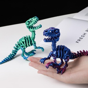 Vente en gros de jouets squelettes de dinosaures Raptor en plastique imprimés en 3D personnalisés, dragon chinois pour enfants, tendance, fournisseurs de services OEM - Product Image 5