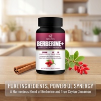 Capsules de chlorhydrate de berbérine Qbioflex OEM/ODM 1200 mg, berbérine HCI avec bâtonnets de cannelle de Ceylan pour adultes