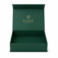 Boîte cadeau en papier de luxe biodégradable réutilisable avec logo personnalisé, doublée d'éponge, en carton rigide plié, boîte rigide noire