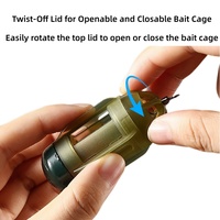 Nouveau Distributeur d'Appâts Creux Rocket Bait Feeder avec Poids Intégré, Émerillon Anti-Torsion et Couvercle Anti-Déchirure, 20 à 60g pour la Pêche à la Carpe