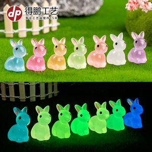 Figurines de lapin en résine Dp Craft, mini décorations animales, décoration de la maison, cadeau artistique pour filles - Product Image 5