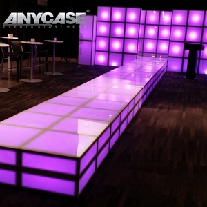 Di chuyển triển lãm đám cưới 3D Infinity gương video ánh sáng LED Dance Floor LED ProX lumo Acrylic sân khấu cho tổ chức sự kiện - Product Image 2