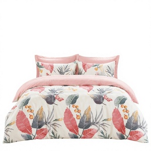 EU Dropshipping Blush Garden <b>Bed</b> Linen Set 3pcs Soft Cotton Butterfly Floral Quilt <b>Cover</b> Poland Hub for Feminine Retreat - Product Image 1