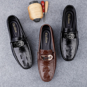 Mocasines de Cuero <span class=keywords><strong>para</strong></span> <span class=keywords><strong>Hombre</strong></span> al por Mayor, Clásicos, de Color Sólido, Sin Cordones, <span class=keywords><strong>para</strong></span> Oficina, Trabajo, Casual de Negocios - Product Image 6