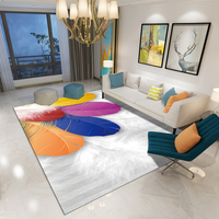 Custom Modern Luxury Design 3D Polyester Square Carpets and Rugs for Bedroom Living Room Home Commercial Use