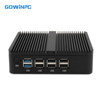 PC Desktop Mini Gowinpc Compact dengan CPU Intel J4125 atau Core i3/i5/i7 Quad Core, RAM 8GB, SSD 64GB, Siap Pakai Win10 dan Linux