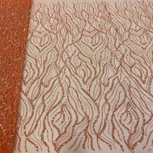 Tissu de dentelle sèche de luxe Allure <span class=keywords><strong>Couture</strong></span> pour mariée, 5 yards, perles africaines, paillettes, broderie - Product Image 2